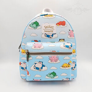 Loungefly Pokemon Sleeping Characters Mini Backpack New
